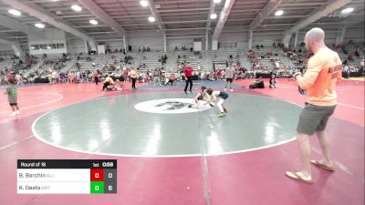 60 lbs Round Of 16 - Beckham Borchin, All-American Wrestling Club vs Kaison Deats, Grit Mat Club Blue