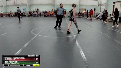 130 lbs Round 1 - Ben Fortner, Mayfield Academy vs William Moorehead, Unattached