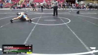 150 lbs Cons. Semi - Jaxson Goepfert, Nebraska Boyz vs Cain Purvis, Thunderbird Wrestling Club