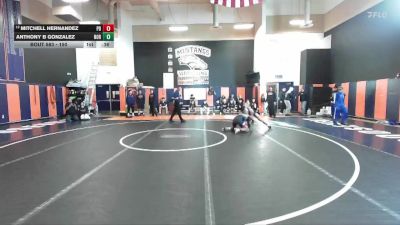 150 lbs Cons. Round 4 - Mitchell Hernandez, Palm Desert vs Anthony B Gonzalez, Norco