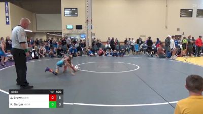 60 lbs Rr Rnd 2 - Joey Brown, Indiana Outlaws K-8 vs Kellin Berger, Third Monkey K-8