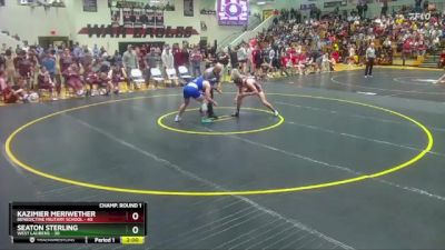 150 lbs Round 1 (16 Team) - Seaton Sterling, West Laurens vs Kazimier Meriwether, Benedictine Military School