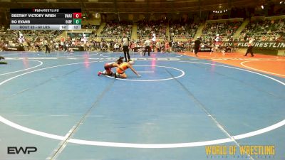 60 lbs Semifinal - Destiny Victory Wren, Donahue Wrestling Academy vs Bo Evans, Ogden's Outlaws Wrestling Club