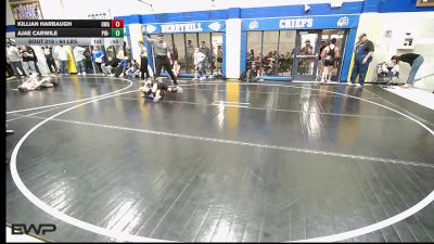 64 lbs Semifinal - Killian Harbaugh, HURRICANE WRESTLING ACADEMY vs Ajae Carwile, Pin-King All Stars