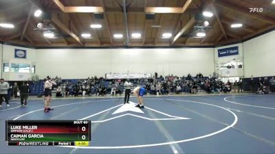 197 lbs Cons. Round 2 - Luke Miller, Simpson (Calif.) vs Caiman Garcia, Westcliff