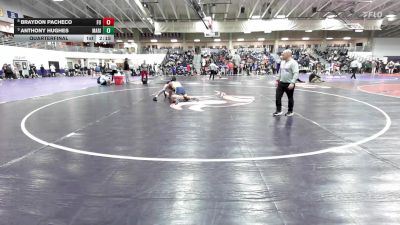 125 lbs Quarterfinal - Anthony Hughes, Marian University (IN) vs Braydon Pacheco, Friends University