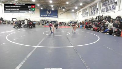 190 lbs Semifinal - Brayden Soleau, East Lyme/Norwich Tech vs Cris Menendez, Bethel