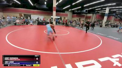 138 lbs Cons. Round 4 - Joey Esparza, Mission Wrestling Club vs Viet Dinh, Houston 713 Wrestling