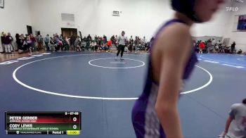 67-68 lbs Round 1 - Peter Gerber, Johnson Junior High vs Cody Lewis, Glenrock Intermediate Middle School