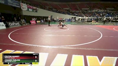 5A-120 lbs Champ. Round 1 - Conner Farlow, Hood River Valley vs Colton Hankey, Crescent Valley