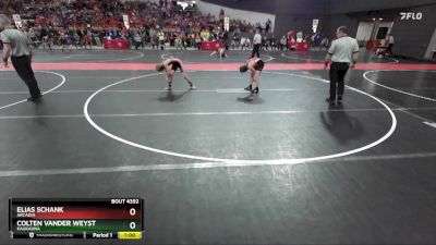 90 lbs Cons. Round 2 - Elias Schank, Arcadia vs Colten Vander Weyst, Kaukauna