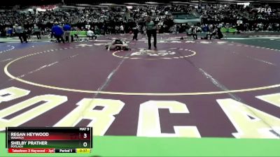 132 lbs Cons. Round 5 - Regan Heywood, Wasatch vs Shelby Prather, Potlach