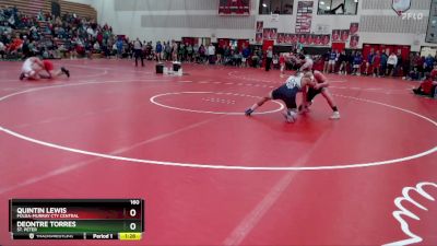 160 lbs Quarterfinal - Quintin Lewis, Fulda-Murray Cty Central vs Deontre Torres, St. Peter