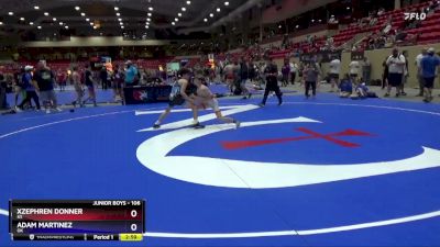 106 lbs Round 3 - Xzephren Donner, KS vs Adam Martinez, OK