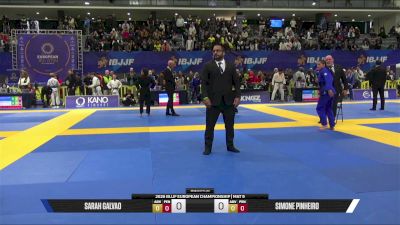 Simone Pinheiro vs Sarah Galvao 2026 European Jiu-Jitsu IBJJF Championship