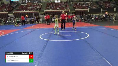 62 lbs Champ. Round 3 - Brantly Hayes, Rustler Wrestling Club vs Fletcher Spencer, Malta