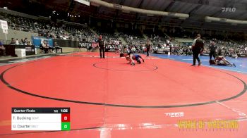 95 lbs Quarterfinal - Traevon Ducking, Contender Wrestling Academy vs Urijah Courter, Sebolt Wrestling Academy