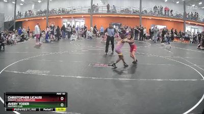 65 lbs Semifinal - Christopher Licausi, KNIGHTS YOUTH WRESTLING vs Avery Yoder, Panther Club