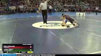 105 lbs Champ. Round 1 - Deja Ireland, Bismarck vs Lydia Wolf, South Border