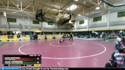 45 lbs Cons. Round 3 - Ridge Anderberg, Mobridge Youth Wrestling vs Juan Martinez, Peak Wrestling