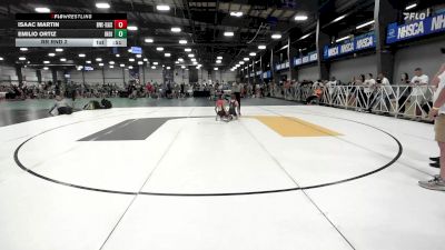 80 lbs Rr Rnd 2 - Isaac Martin, Buffalo Valley Wrestling Club EL Blue vs Emilio Ortiz, Indiana Outlaws Red
