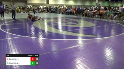 120 lbs Round 4 (8 Team) - Sarah Edmiston, Griffin Fang vs Alexes Spaulding, Indiana Smackdown