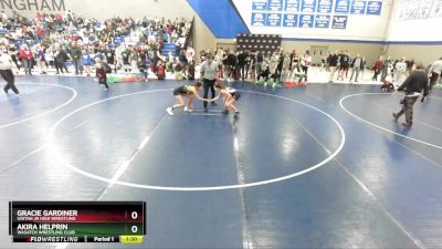 115 lbs Champ. Round 1 - Akira Helprin, Wasatch Wrestling Club vs Gracie Gardiner, Uintah Jr High Wrestling