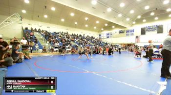 120 lbs Cons. Semi - Abigail Sandoval, North Torrance vs Mae Maaytah, Yorba Linda High School Wrestl