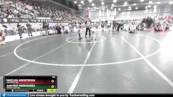 45 lbs Quarterfinal - Waylon Armstrong, Kalispell WC vs Santino Hernandez, Moses Lake WC