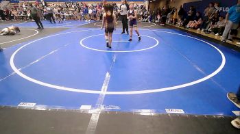 70-75 lbs Quarterfinal - Grayson Shoopman, Team Tulsa Wrestling Club vs Makayla Stephens, Cleveland Take Down Club