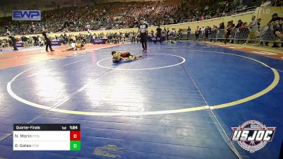 46 lbs Quarterfinal - Nathaniel Morin, Fitness Fight Factory Wrestling Club vs Baker Gates, Ponca City Wildcat Wrestling