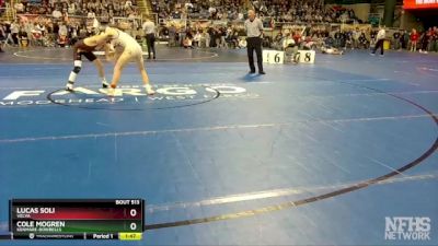 114 lbs Champ. Round 1 - Cole Mogren, Kenmare-Bowbells vs Lucas Soli, Velva