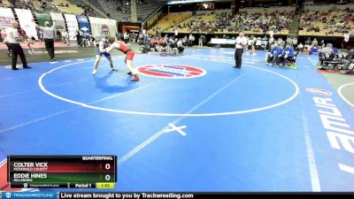 175 Class 3 lbs Quarterfinal - Eddie Hines, Hillsboro vs Colter Vick, McDonald County