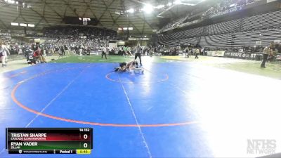 1A 132 lbs Cons. Semi - Tristan Sharpe, Cascade (Leavenworth) vs Ryan Vader, Zillah