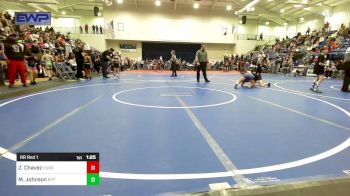 102 lbs Rr Rnd 1 - Zaylei Chavez, HURRICANE WRESTLING ACADEMY vs Mylee Johnson, Tulsa Blue T Panthers