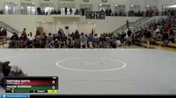 126 lbs 2nd Wrestleback (8 Team) - Mason Worsham, Ola vs Matthew Watts, Locust Grove