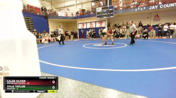 132 lbs Champ Round 1 (16 Team) - Titus Taylor, Wawasee vs Caleb Oliver, Rensselaer Central