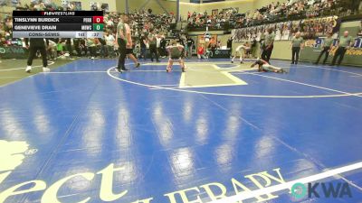 66 lbs Consolation - Tinslynn Burdick, Perry Wrestling Club vs Genevieve Drain, Mustang Bronco Wrestling Club