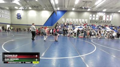 92 lbs Quarterfinal - Nathan Ellis, Olympus Wrestling vs Duke Beddoes, Agon Academy