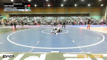 92 lbs 2nd Place - Holly Eason, Maize Wrestling Club vs Madisson Lopez, Clinton Youth Wrestling