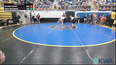160 lbs Quarterfinal - Kayden Carter, Morrison Takedown Club vs Brax Hutchison, Enid Youth Wrestling Club