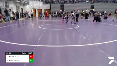 50-55 lbs Round 3 - Joseph Brown Iii, Region Wrestling Academy vs Jace Anderson, Webo Youth Wrestling Club