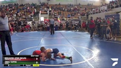 55 lbs Champ. Round 2 - Benjamin Ater (se2/6), London Youth Wrestling vs Oren Taffin, Adena