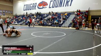 141 lbs 5th Place Match - Joshua Abarca, Clackamas Community College vs Dj Gillett, Oregon State