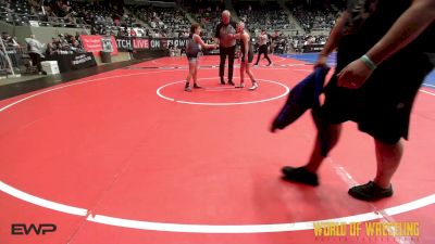 102 lbs Quarterfinal - Maisyn Lott, Bison Takedown Club vs Avriella Pretty Bear, Harrah Little League Wrestling