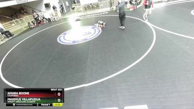 53 lbs Cons. Round 2 - Maximus Villapudua, Wright Wrestling Academy vs Amara Boone, California