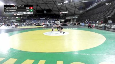 Girls 3A 110 lbs Cons. Round 4 - Lily Hammond, Enumclaw (Girls) vs Lucy Dalseg, Everett (Girls)