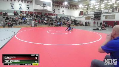 100 lbs Cons. Round 3 - Toby Sandberg, Northwood vs Clay Fouts, Deer Park