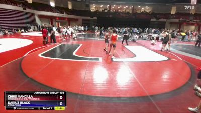 138 lbs Cons. Round 2 - Chris Mancilla, Yukon High School Wrestling vs Dariuz Black, IceFighter U.