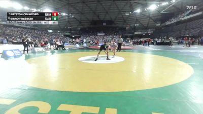 Boys 1A 150 lbs Cons. Round 4 - Bryston Crawford, Elma vs Bishop Bessler, Klahowya